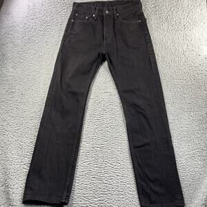 LEVIS 505 JEANS MENS 30x32 BLACK REGULAR FIT STRAIGHT LEG DENIM 5 POCKET PANTS